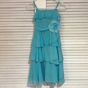 Light Blue Tiered Formal Dress Size 10